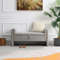 Modern Teddy Bed End Bench with Arms and Storage