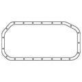 Cometic Gasket BMW M10B18/M10B20/S14B20 .062in Fiber Oil Pan Gasket - Upper C4796-062