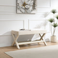 Comfort Double Bench Upholstered in Velvet Fabric