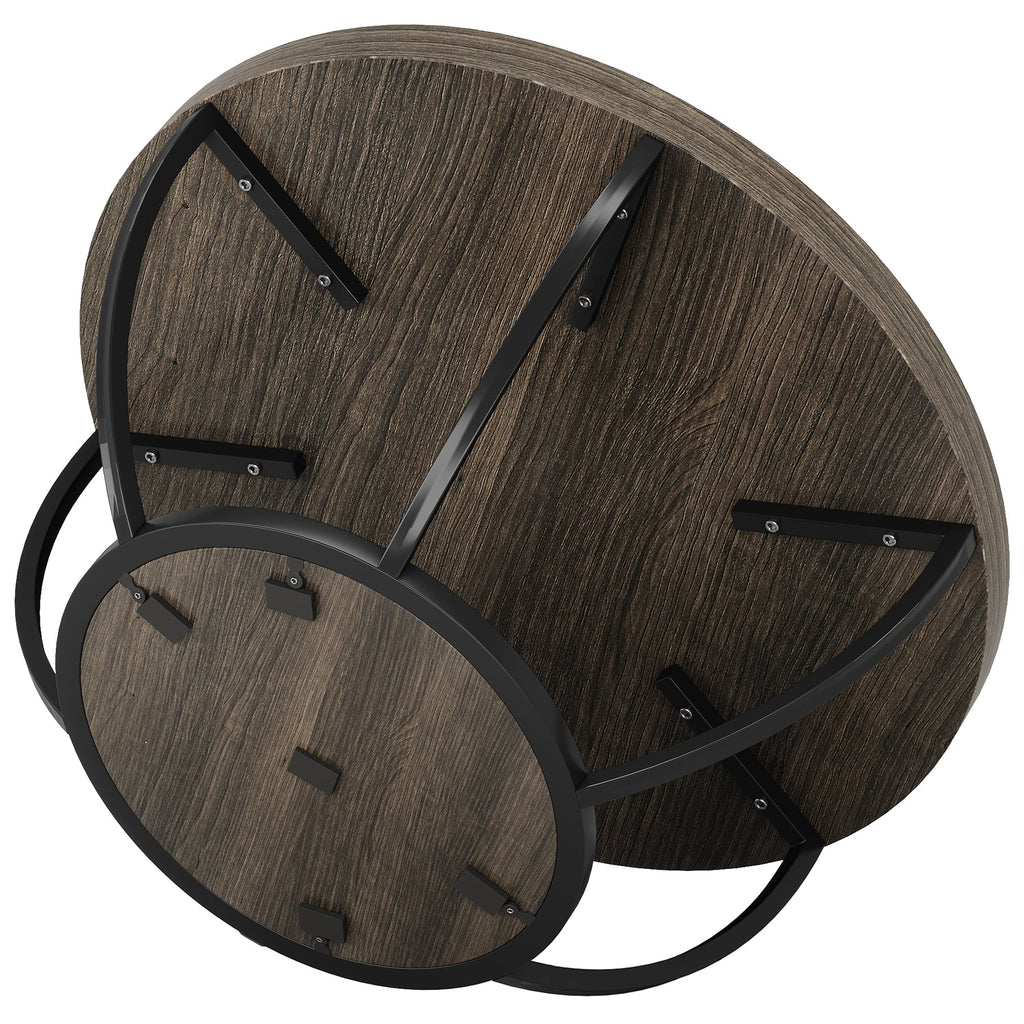 31.7” Round Coffee Table with Storage