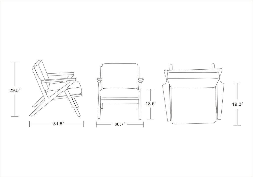 Martelle Twill Weave Accent Armchair
