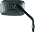 BikeMaster Mini Rectangle Mirror 10mm - Carbon Fiber - Each 600007