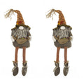 2-Piece Fabric Sitting Gnome Figurines