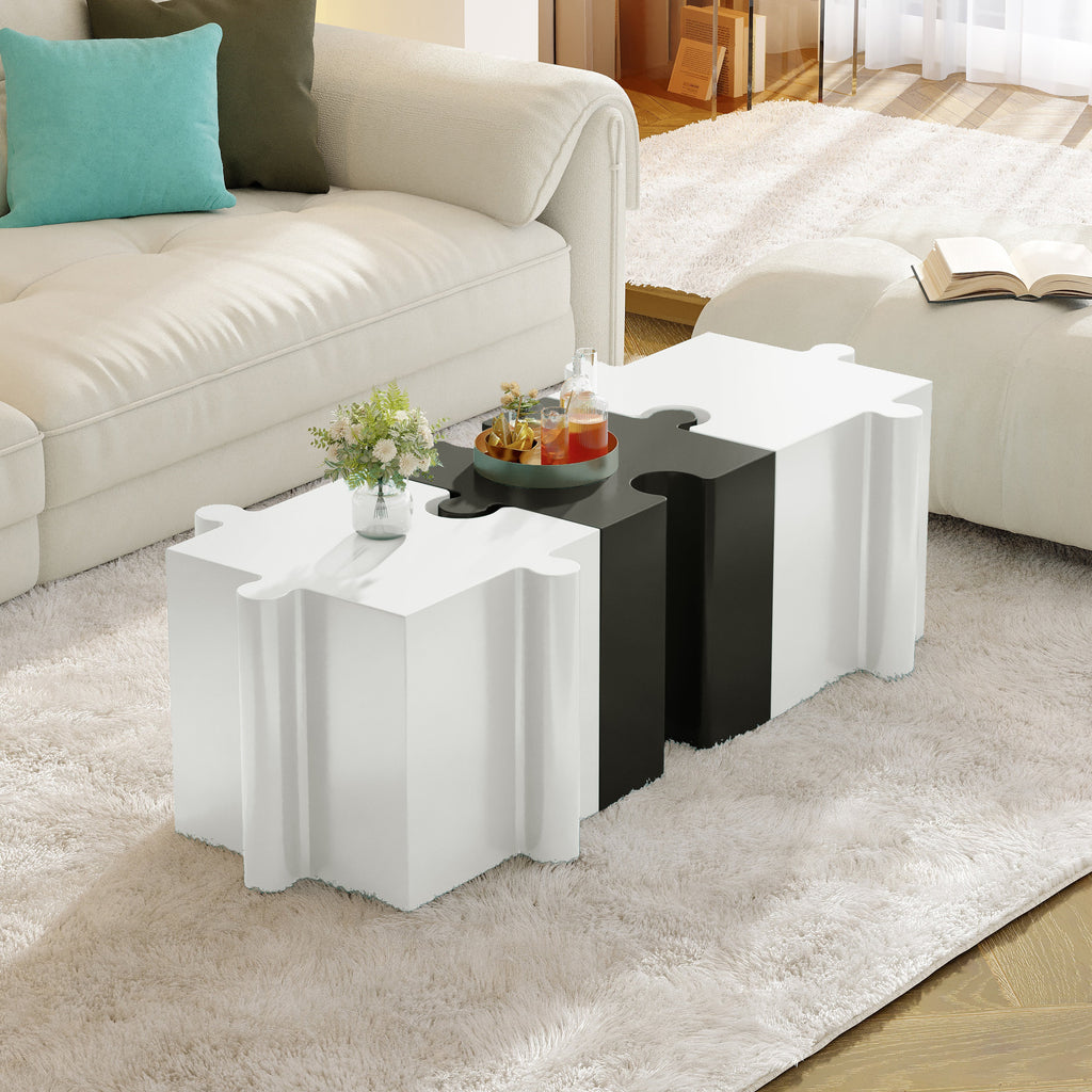 3-Piece Artistic Puzzle Table Set