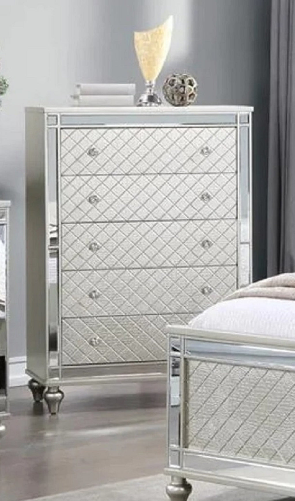Glam 5-Drawer Bedroom Chest