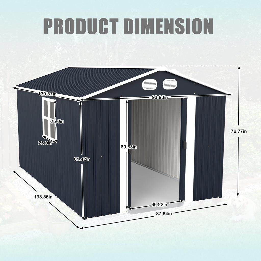 Campcraft 8x12 FT Outdoor Metal Storage Shed