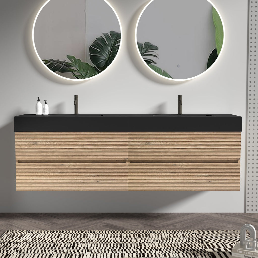 Grace 72" Mid-Century Modern Bathroom Vanity