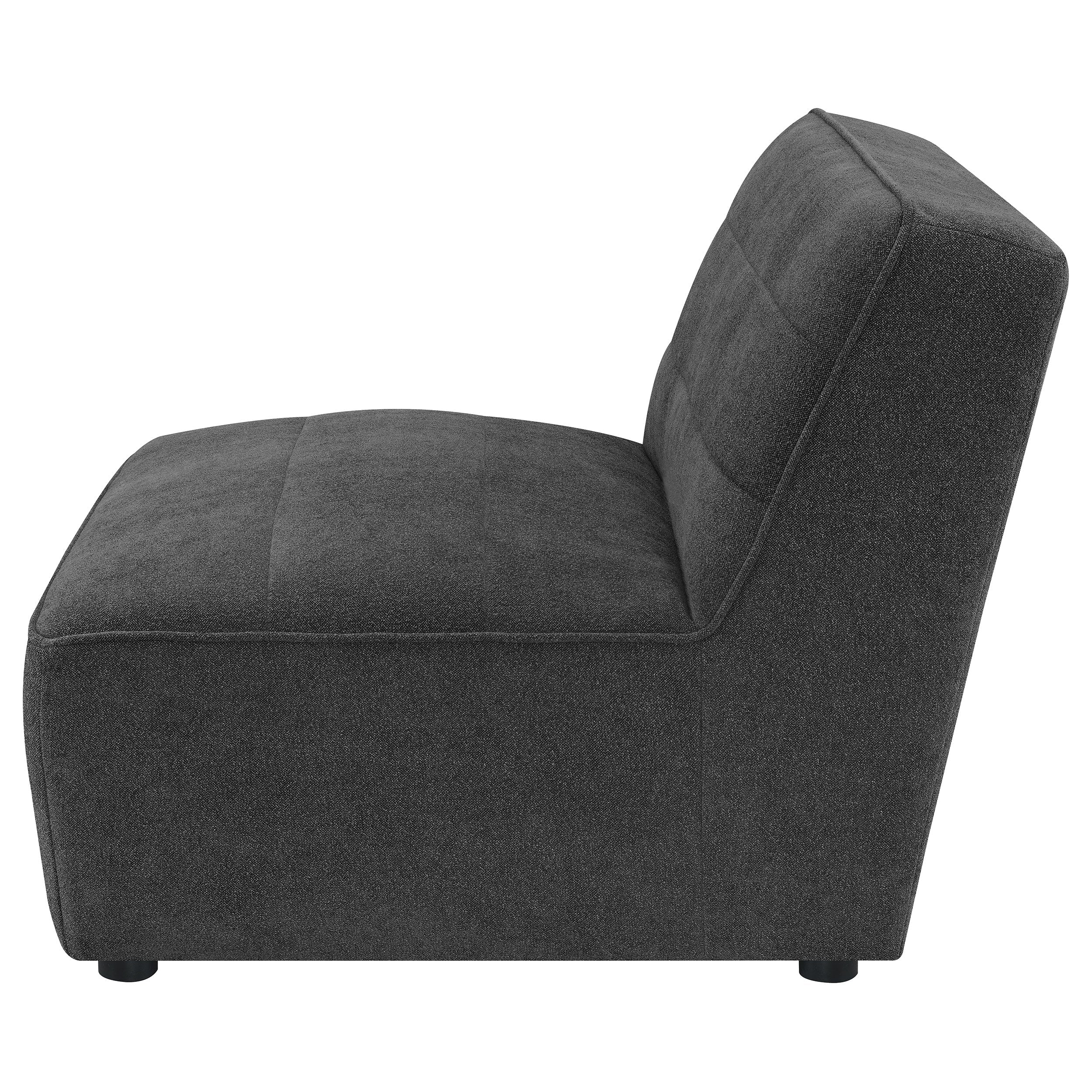 Ortega Dark Armless Chair