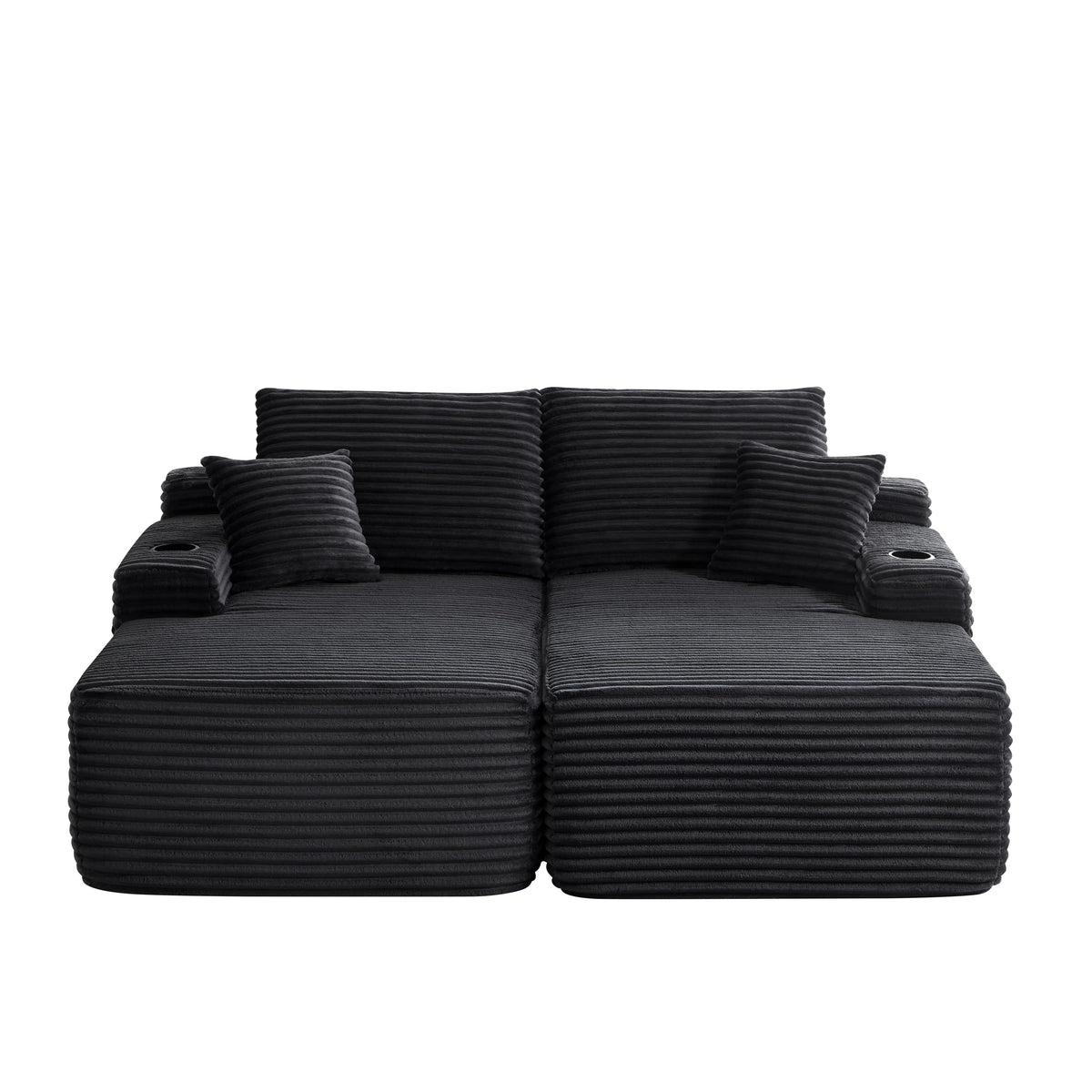 69" Cloud Sectional Couch, L-Shape Chaise with R-Shape Chaise
