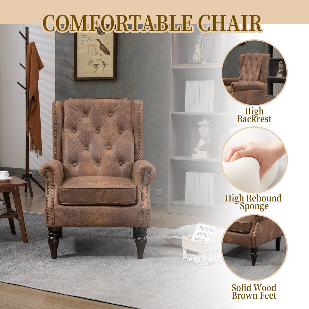 Wood Frame Armchair - Modern Accent Chair