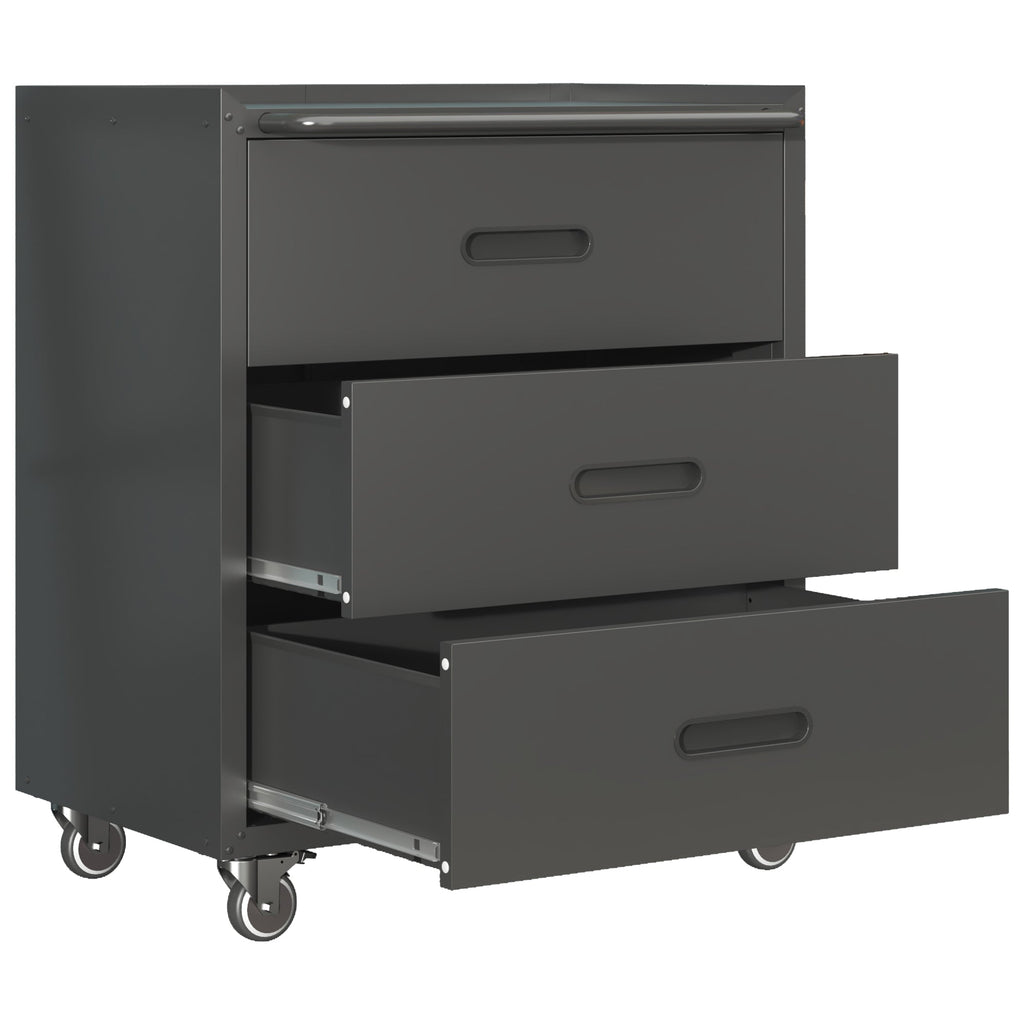 Heavy-Duty Metal Storage Cabinet with Wheels