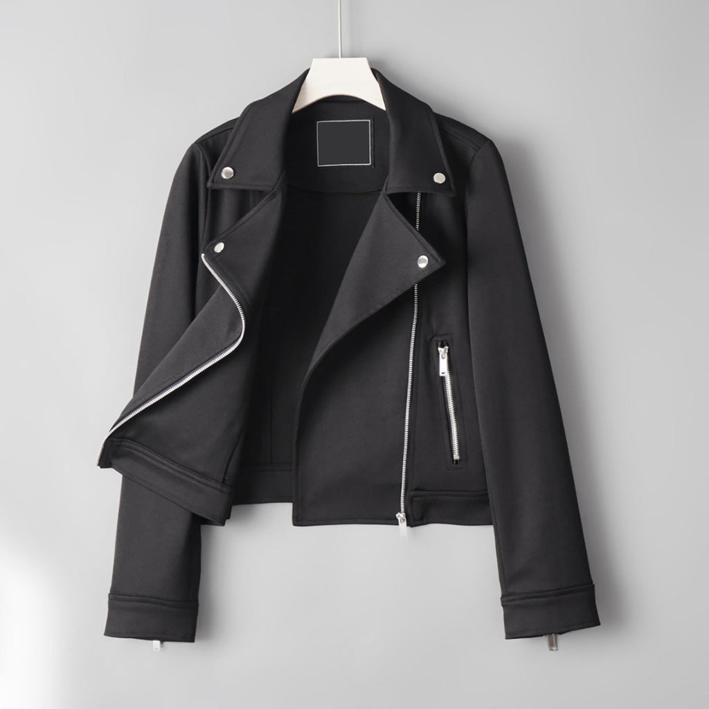 Versatile Short, Cool Biker-style Jacket For Women
