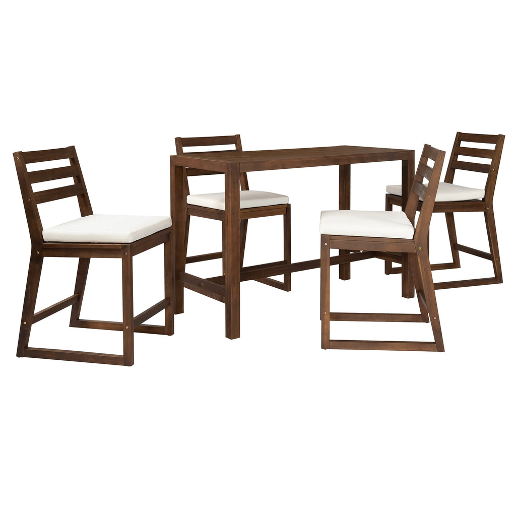 TREXM 5-Piece Rustic Patio Bar Set