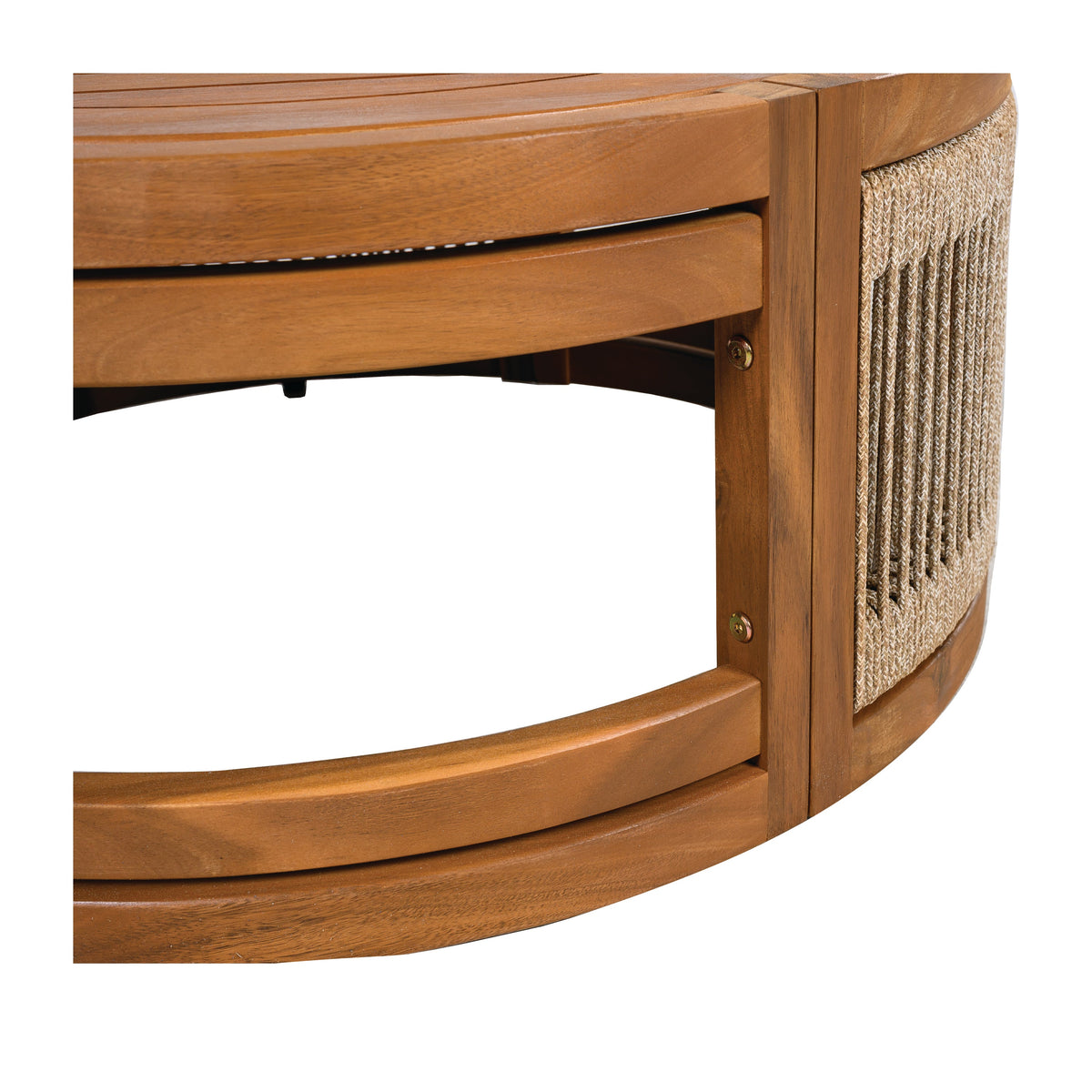 27.95" Acacia Wood Outdoor Coffee Table