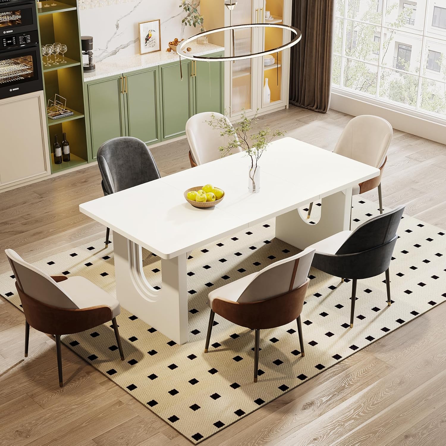 Modern 71" Rectangular Dining Table for 6–8 People