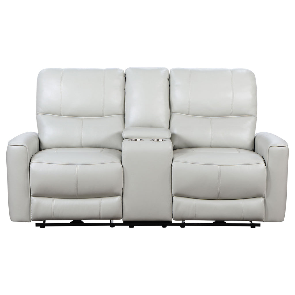 Denson Dove Power Reclining Loveseat