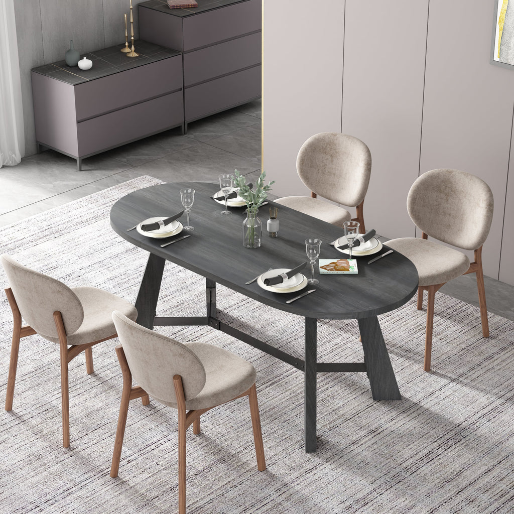 70.86 Inch Oval Dining Table