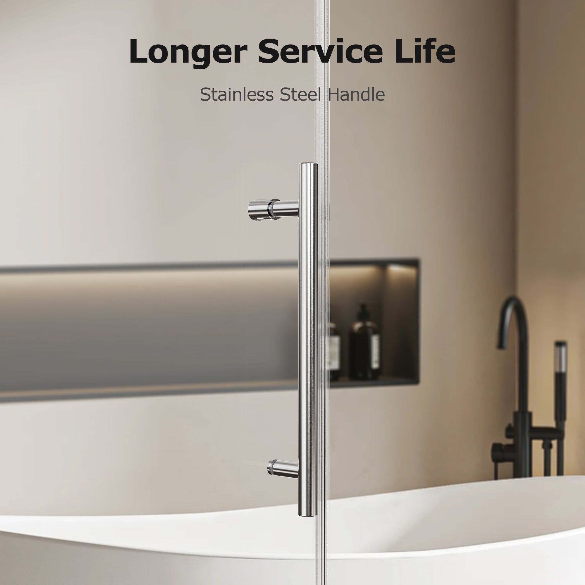 Frameless Single Sliding Soft-Close Shower Doors