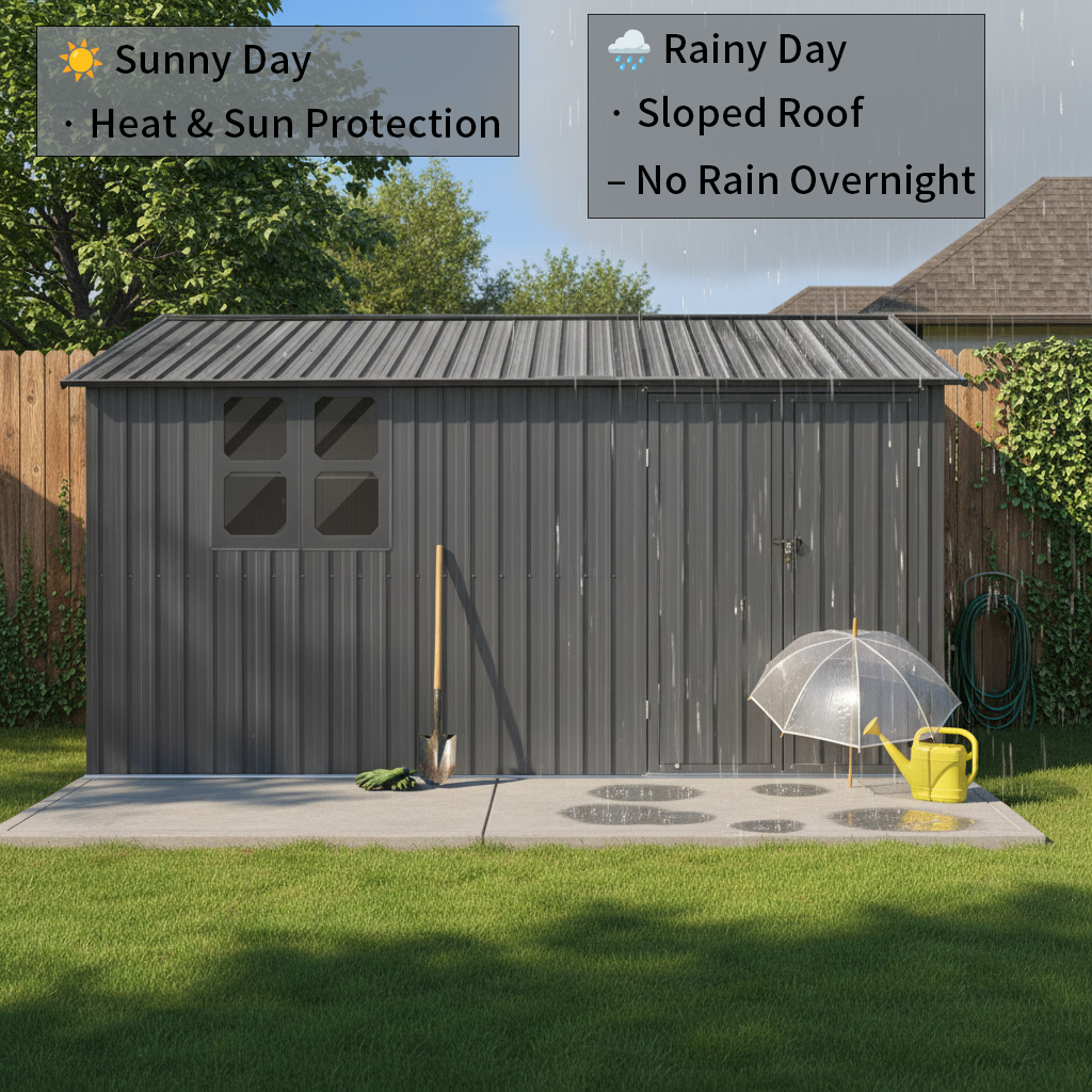12x10 Ft Metal Garden Sheds