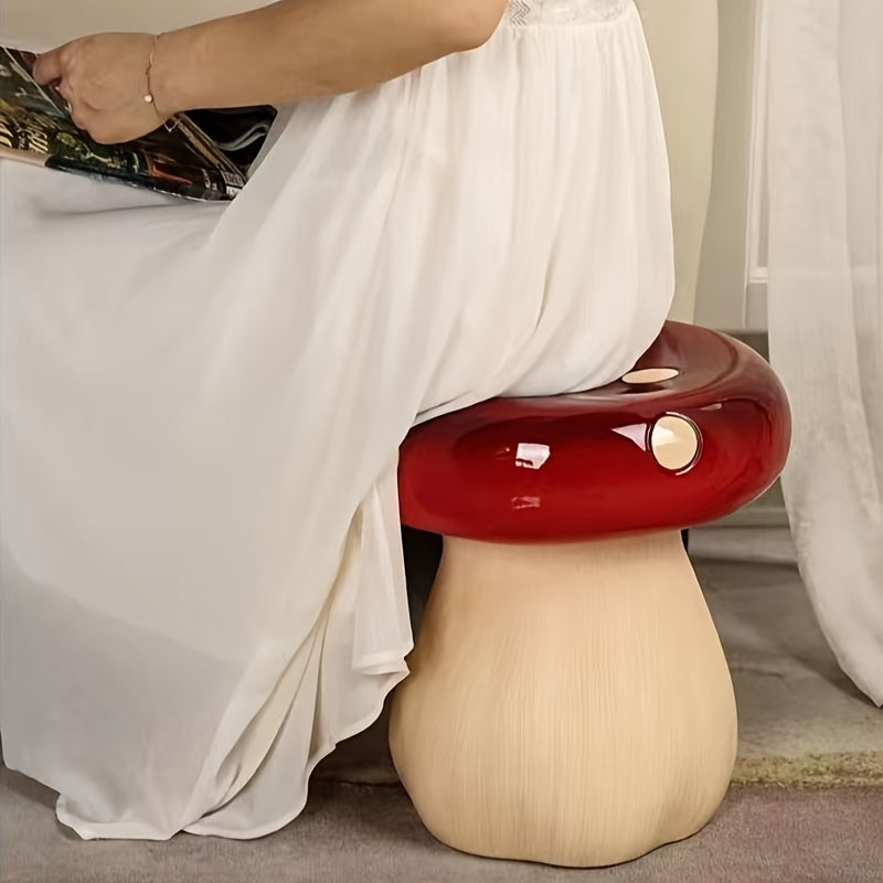 Oversized Mushroom Statue Stool