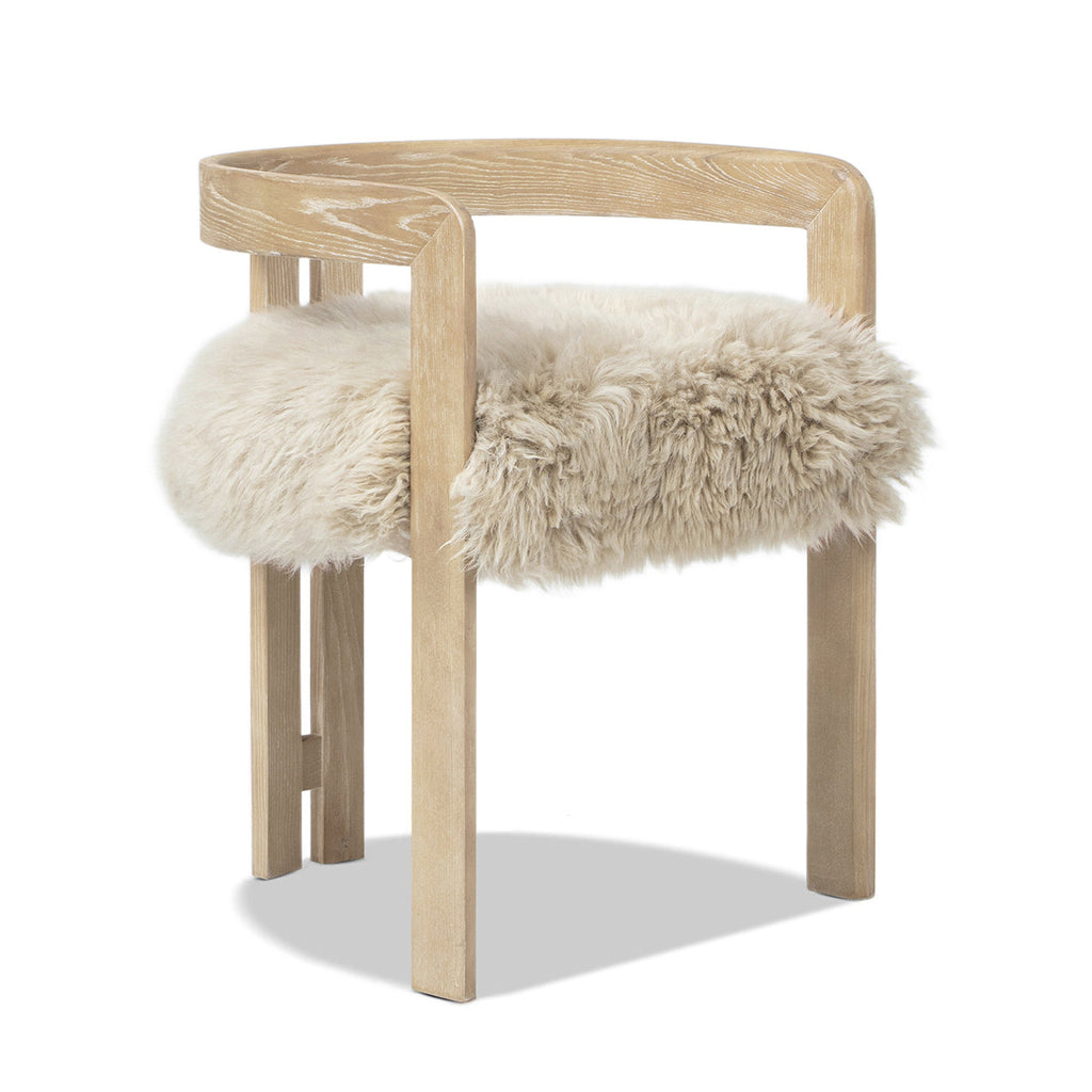 Millwick 21" Low Back Genuine Fur Dining Chair