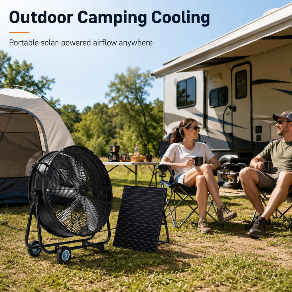 30" Wheeled Solar Fan