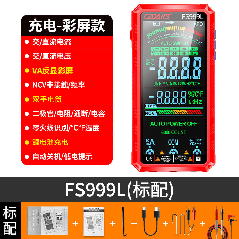 Fully Automatic Burn-Proof Large-Display Smart Multimeter
