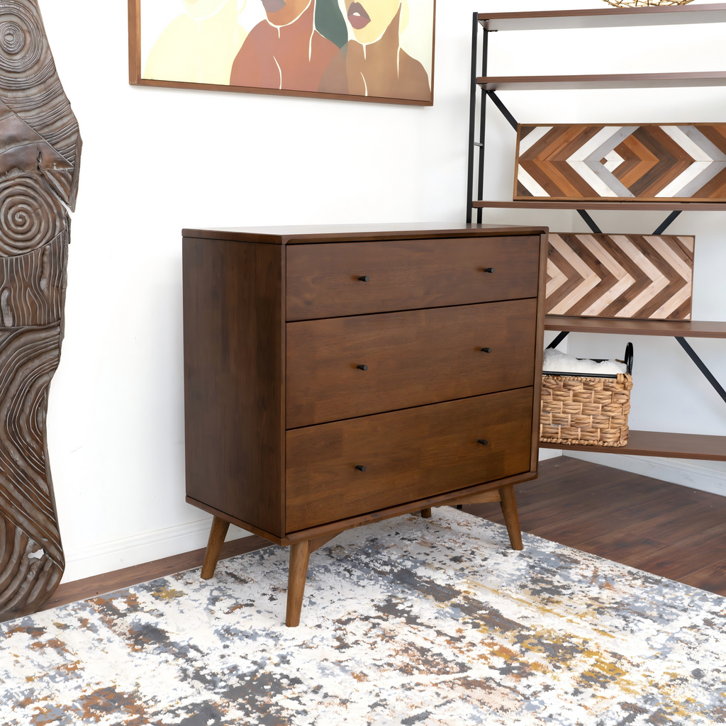 Caroline Mid Century Modern Solid Wood Dresser