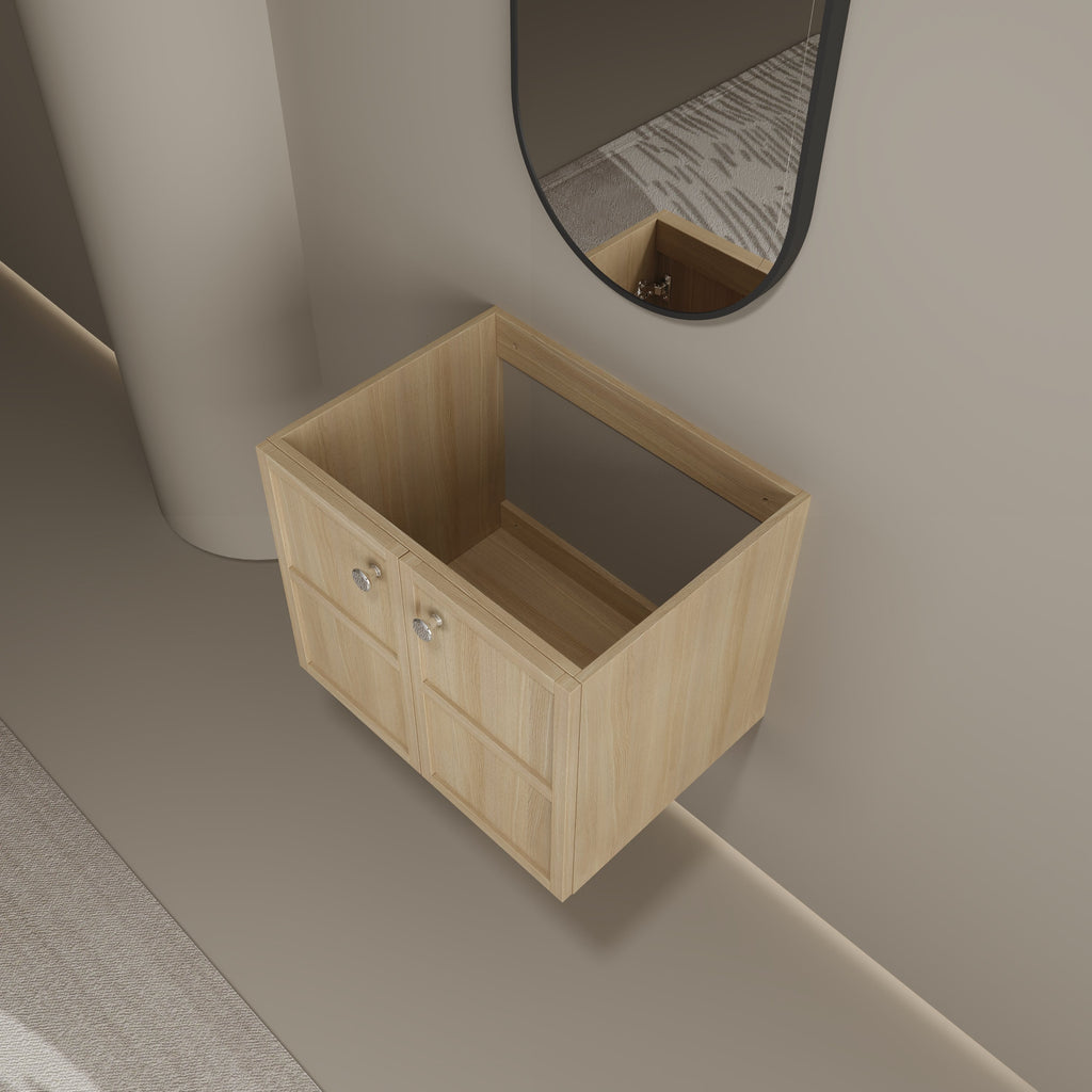 24" Wall-Mounted Bathroom Vanity, 2-Soft Closing Door