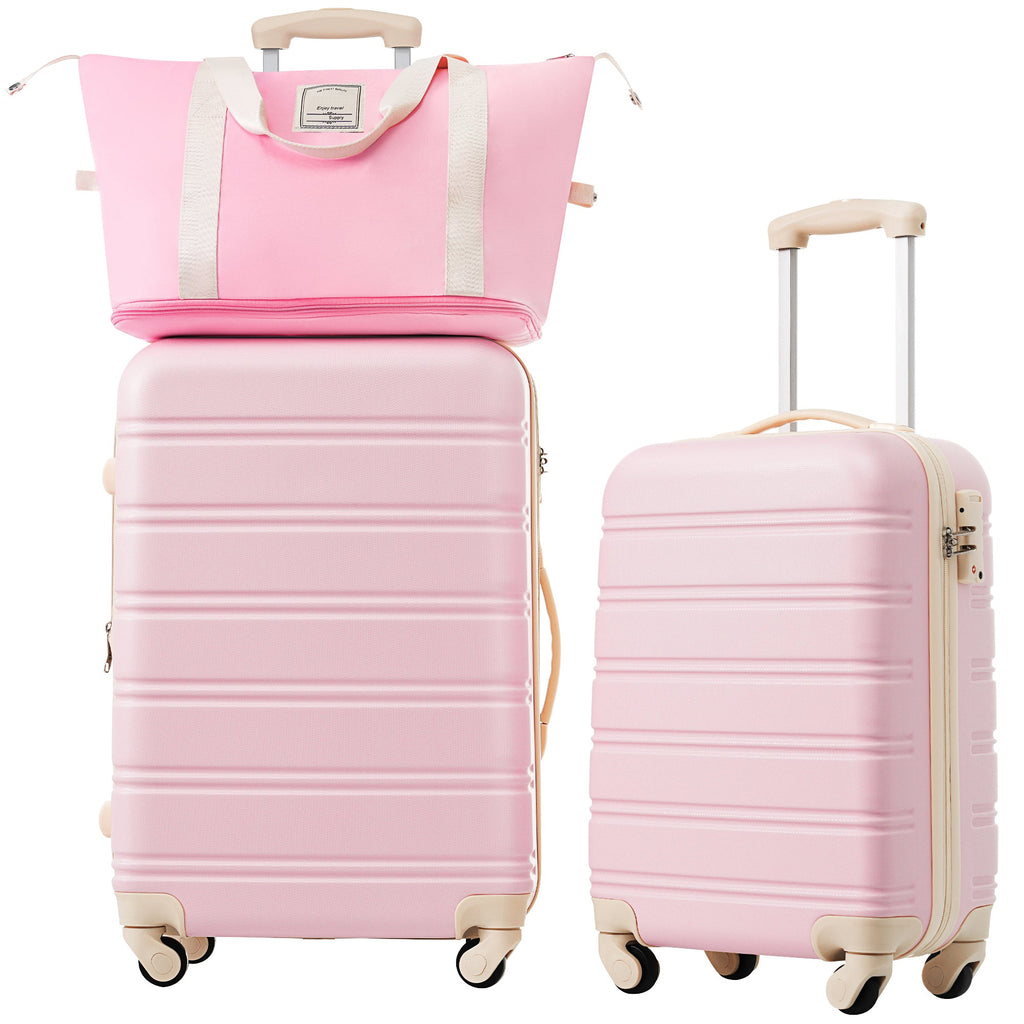 Hardshell Luggage Sets 2Pcs + Bag Spinner Suitcase with TSA Lock