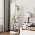 360° Rotating Full Length Mirror with Hook Storage Rack