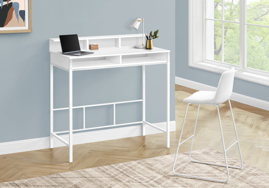 Modern Computer Desk with Storage Shelves