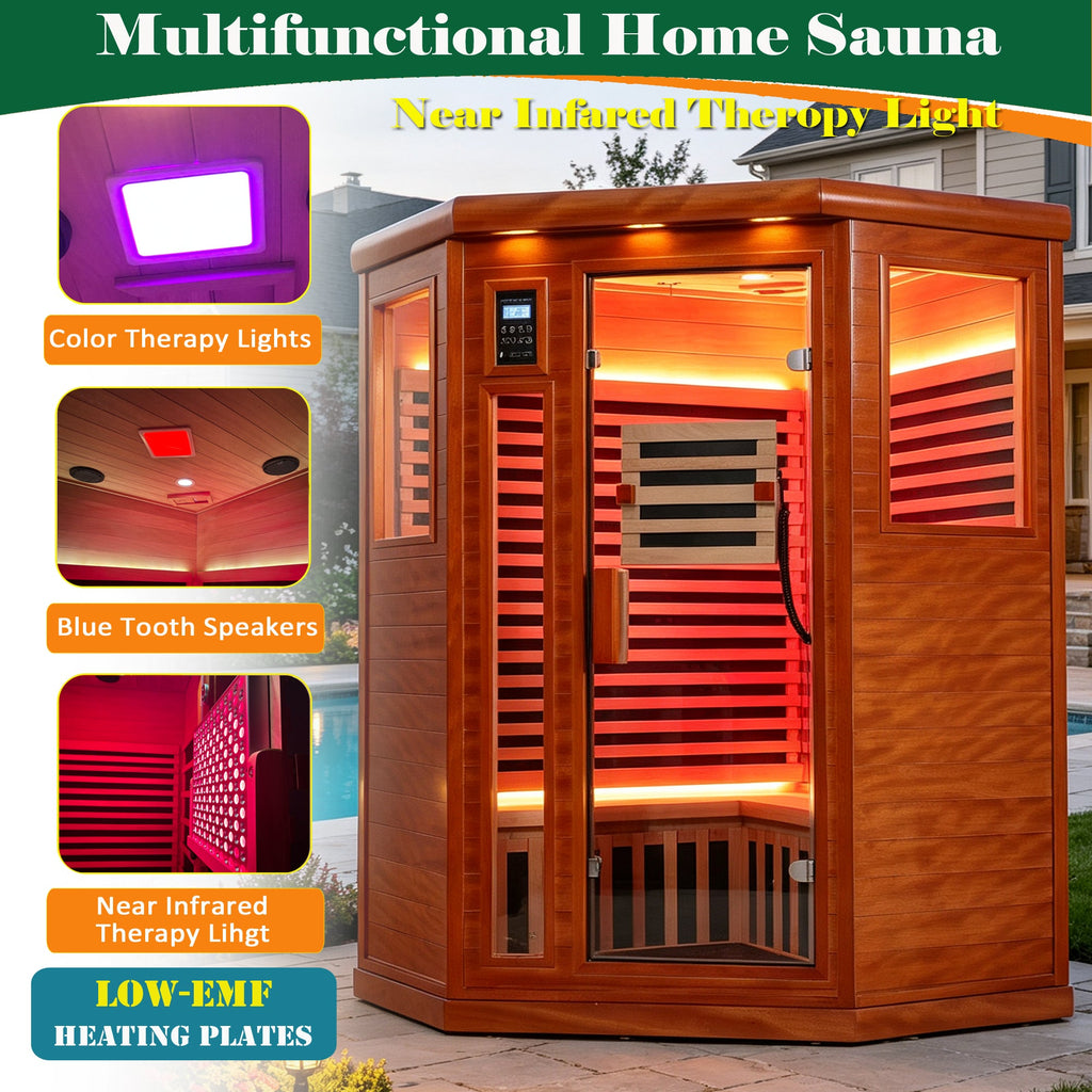 Two Person Far Infrared Corner Sauna Room