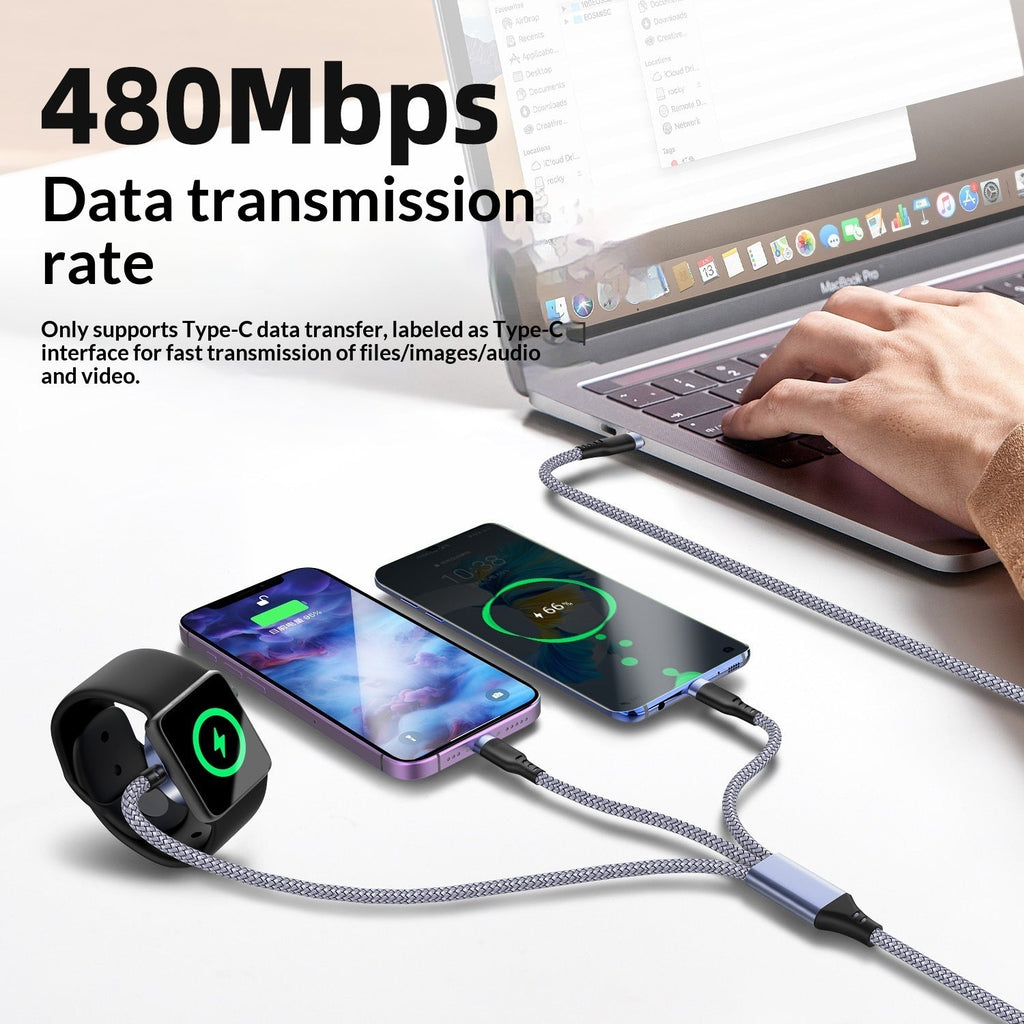Magnetic Wireless Charging Watch Charger Type Car Data Cable