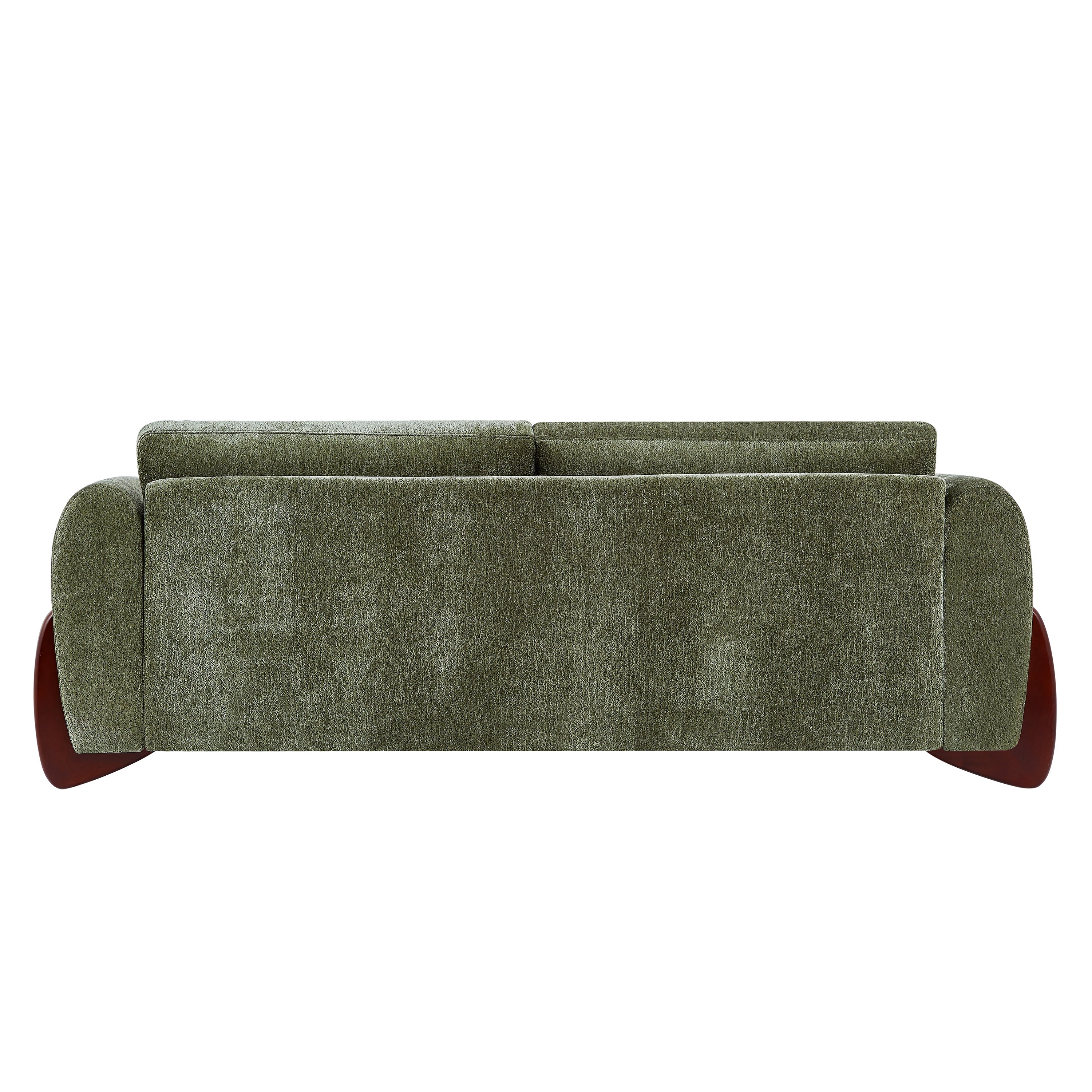 89"L Olive Chenille Sofa