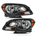 ANZO 2008-2012 Chevy Malibu Crystal Headlight Black Amber 121532