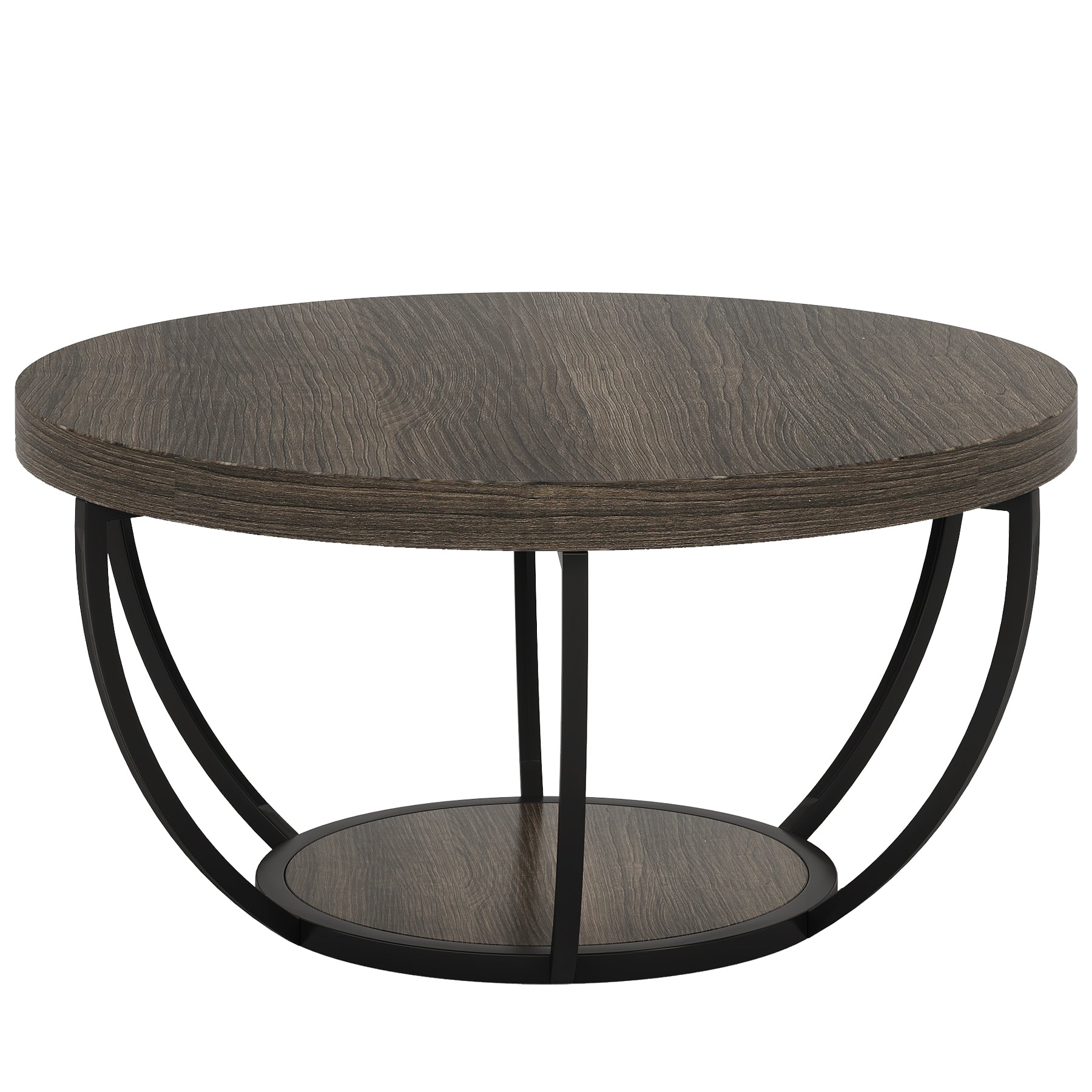 31.7” Round Coffee Table with Storage