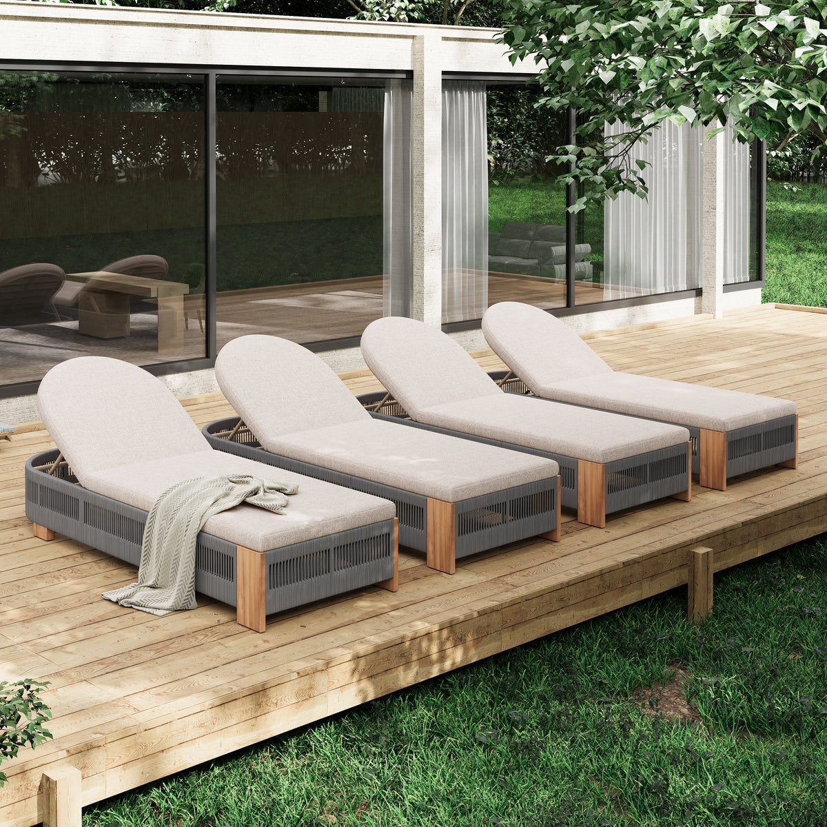 Outdoor Chaise Lounge Chair