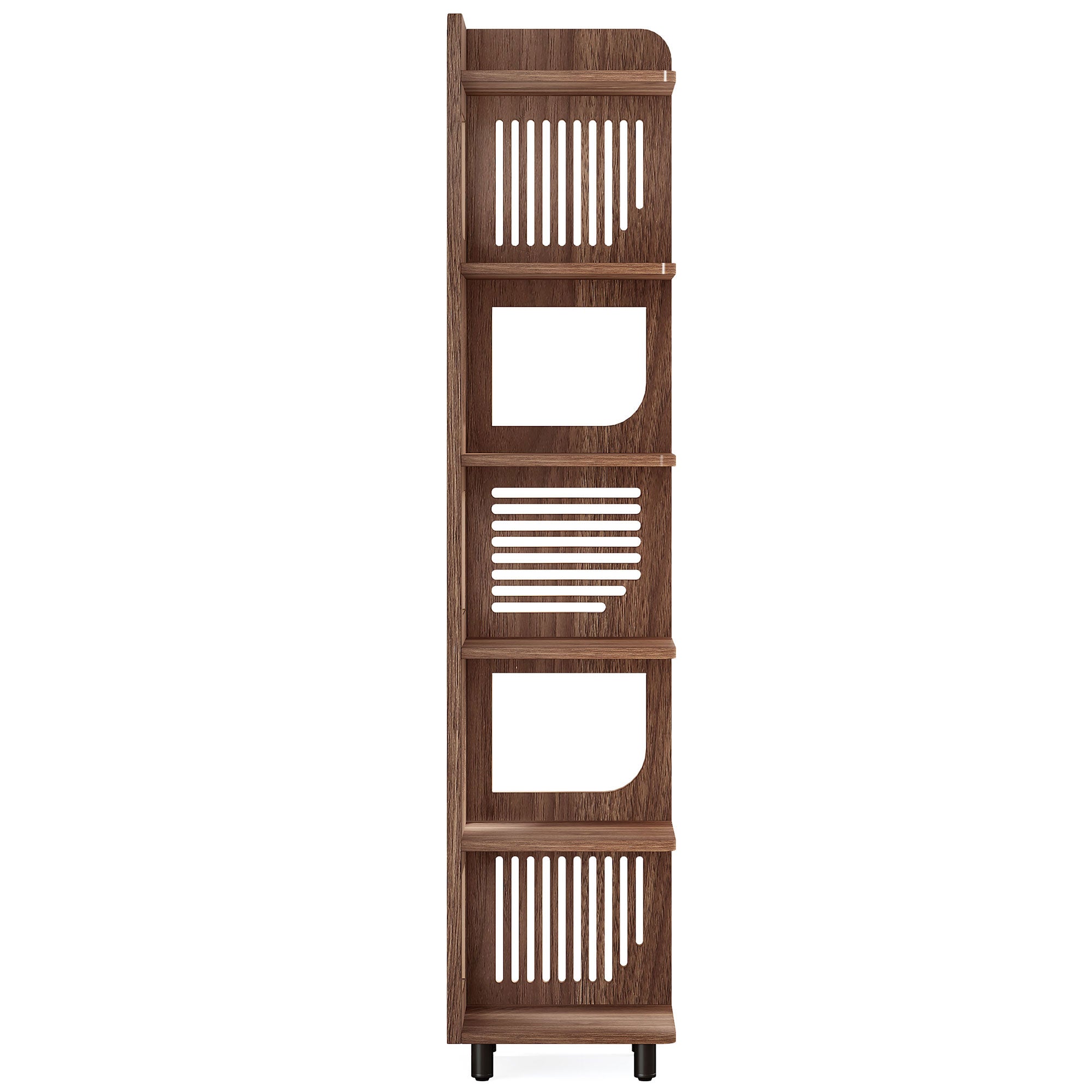 71.65" Tall 6-Tier Rustic Corner Bookshelf