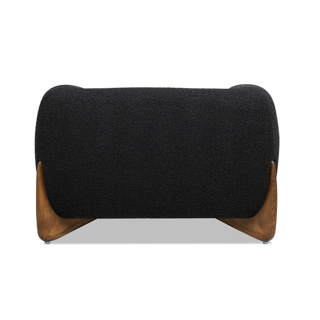 Alpine 44" Sherpa Arm Chair, Ebony