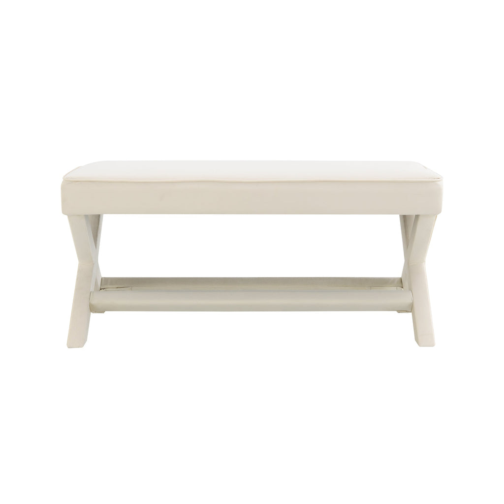 Comfort Double Bench Upholstered in Velvet Fabric