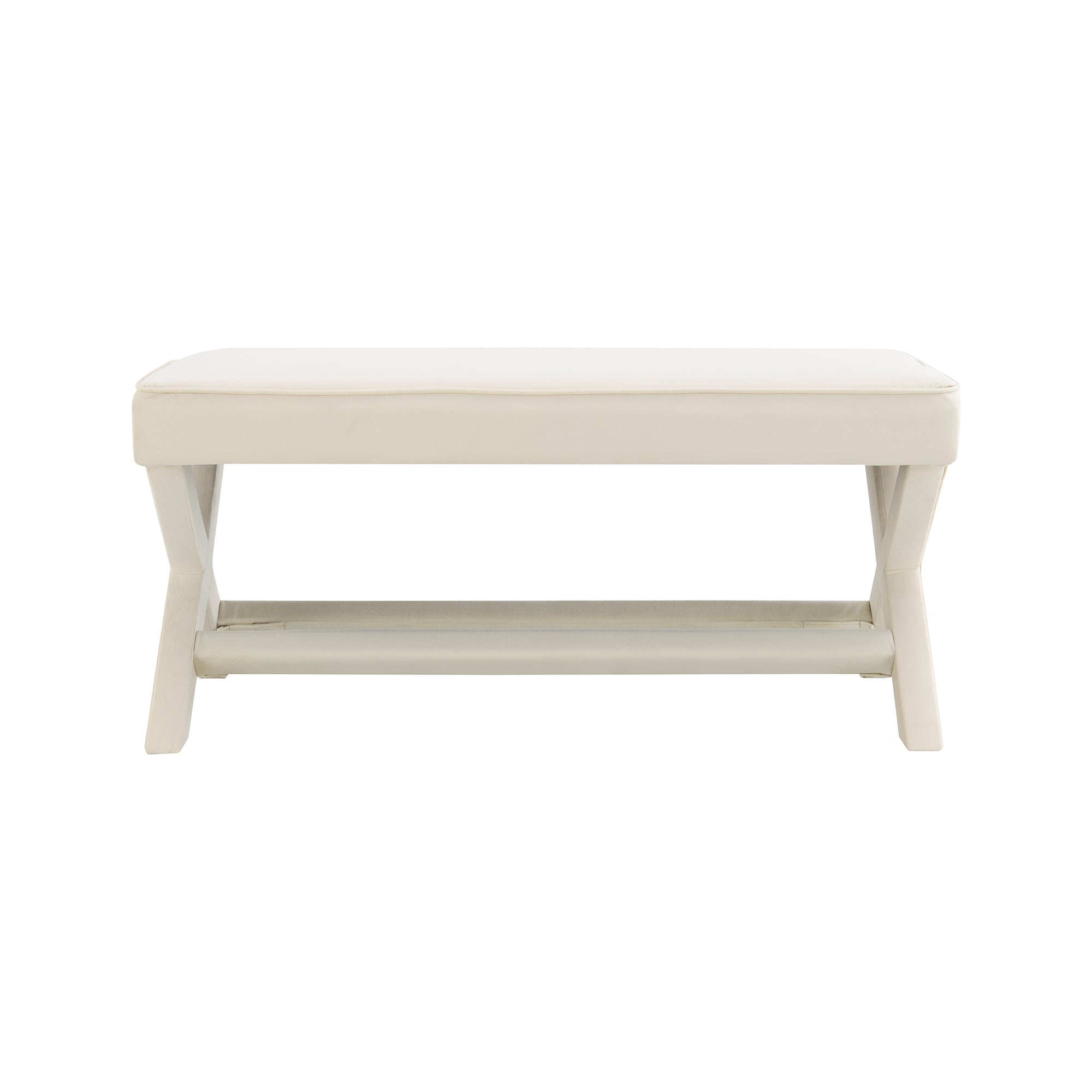 Comfort Double Bench Upholstered in Velvet Fabric
