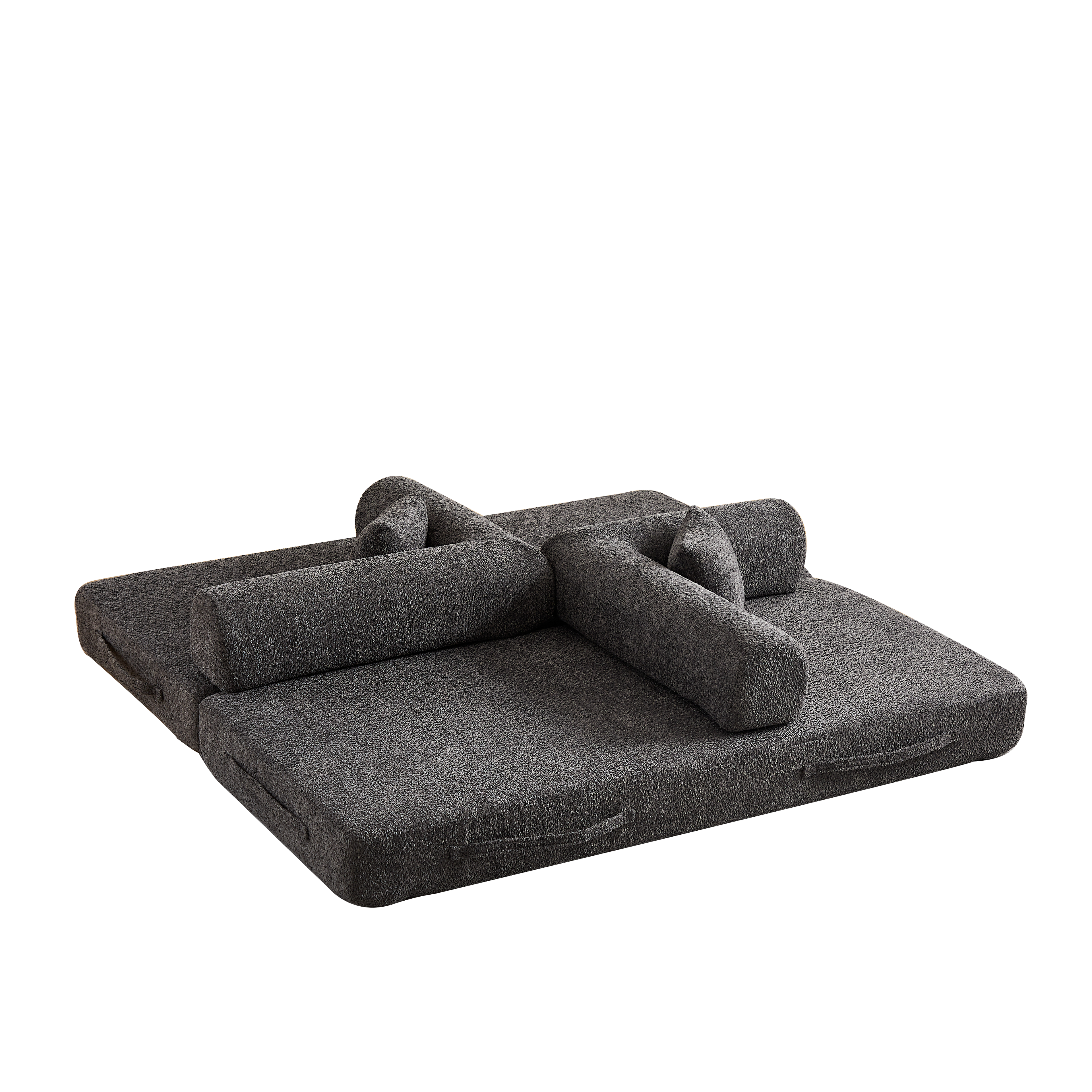 78.7-Inch Convertible Sleeper Sofa Bed with Cylindrical Pillow