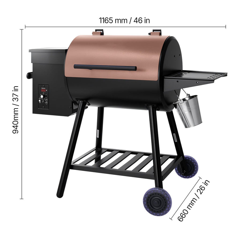 Wood Pellet Grill Smoker Outdoor Electric BBQ Grill