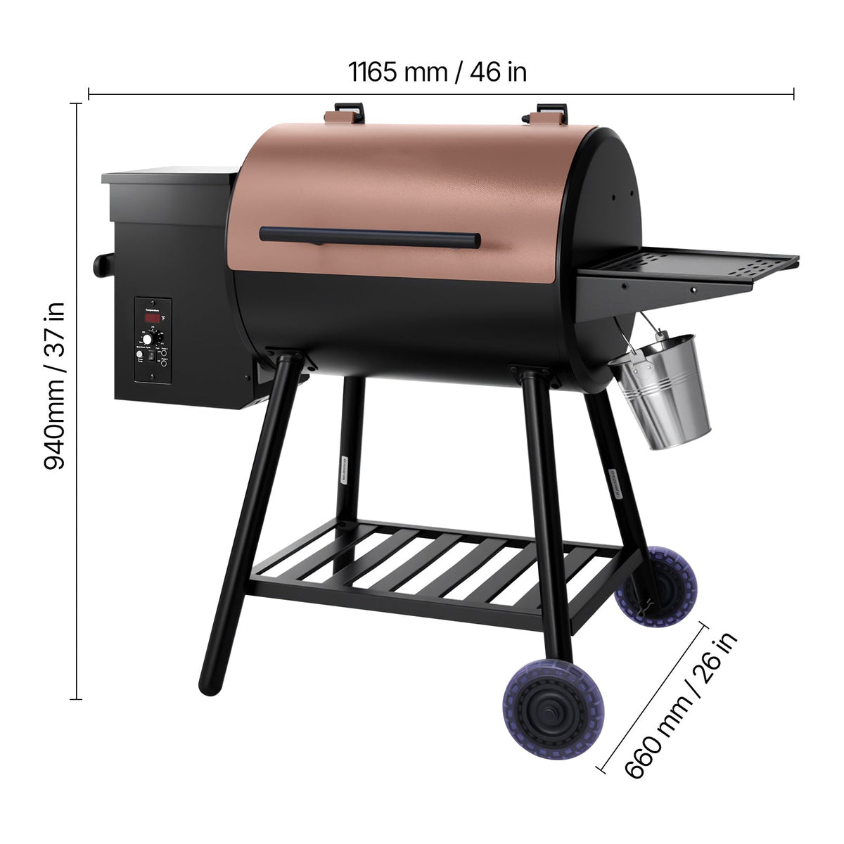 Wood Pellet Grill Smoker Outdoor Electric BBQ Grill