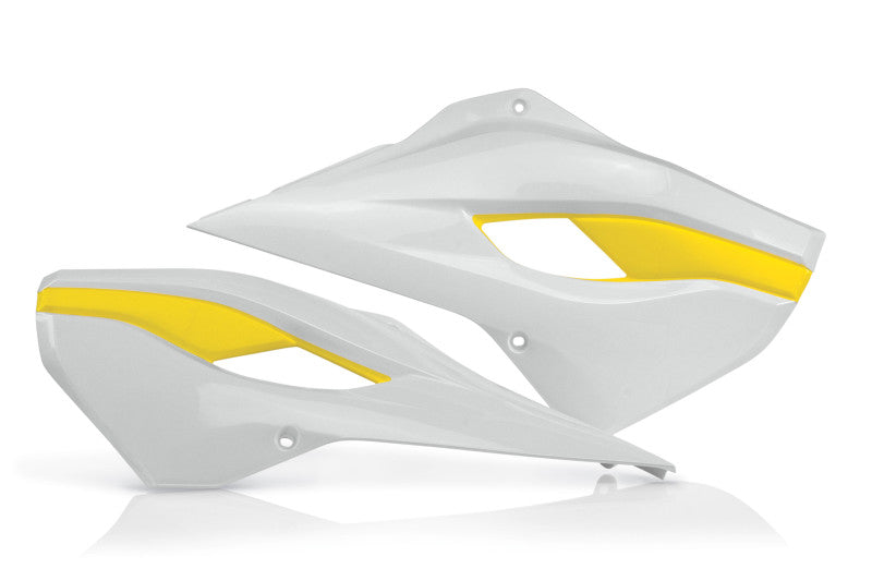 Acerbis 14-16 Husqvarna FC250-450/ TC125/ TC250/ TE125-300/ FE250-501 Radiator Shroud - Wht/Yellow 2393411070