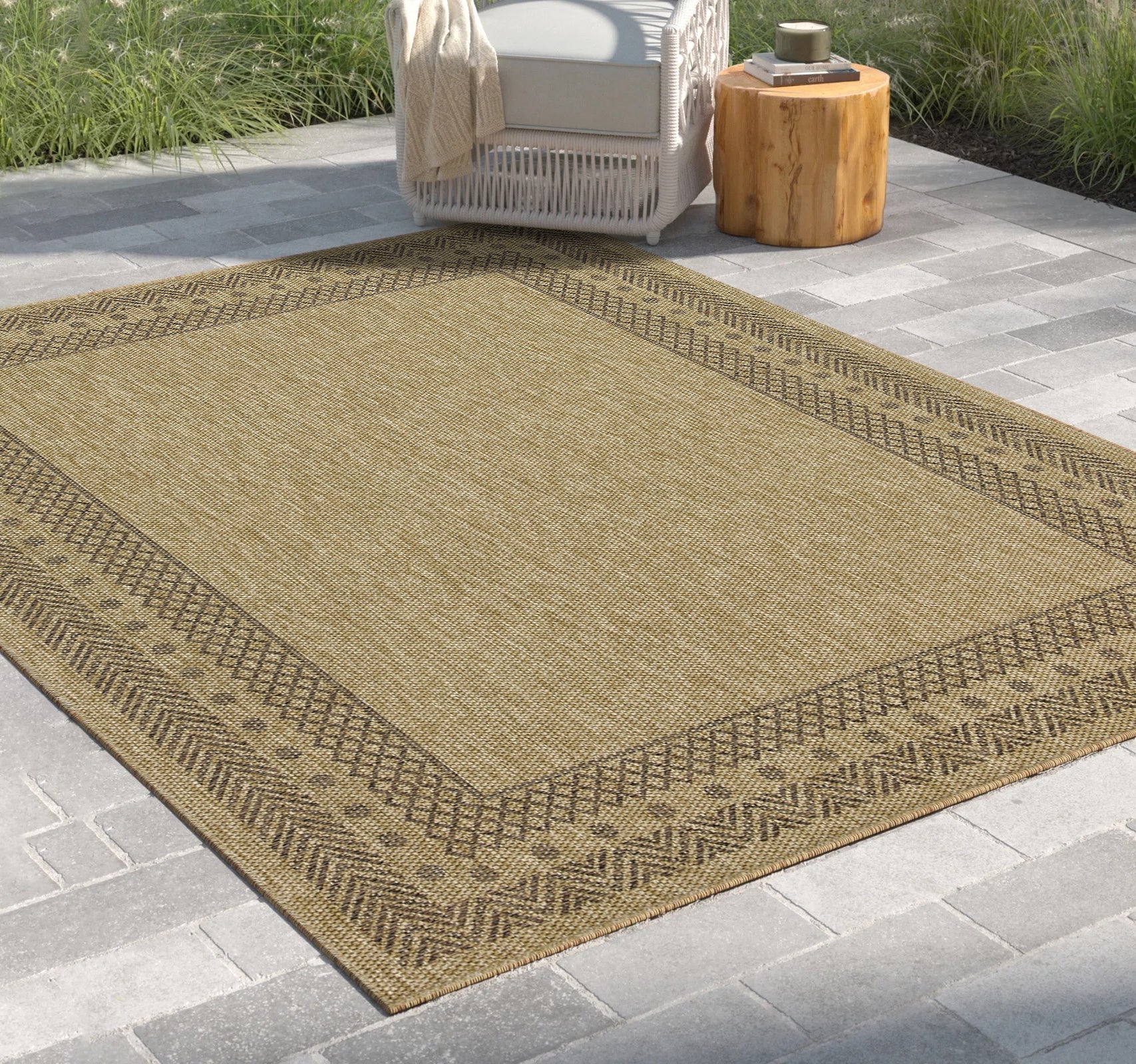 Earth GC_NTL1007 Jute/Mocha Area Rug