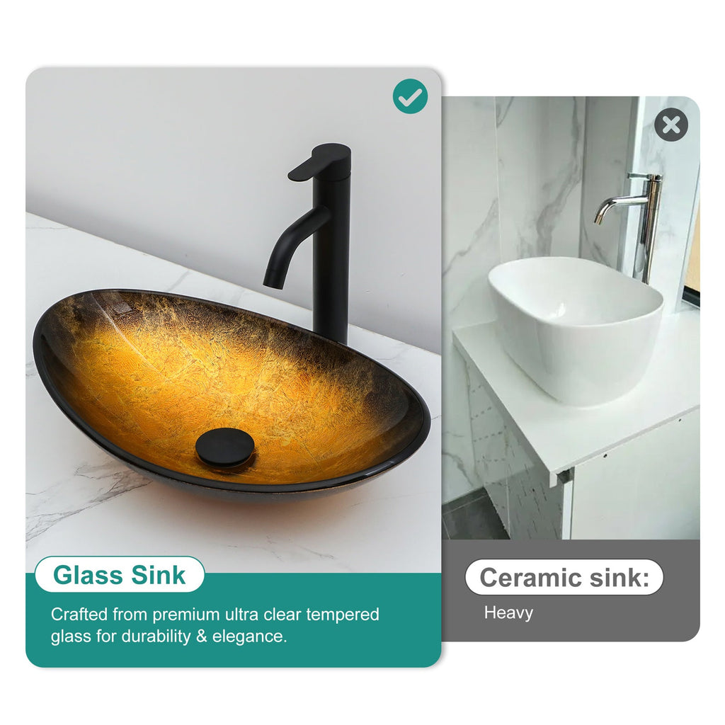 Artistic Tempered Glass Vessel Sink