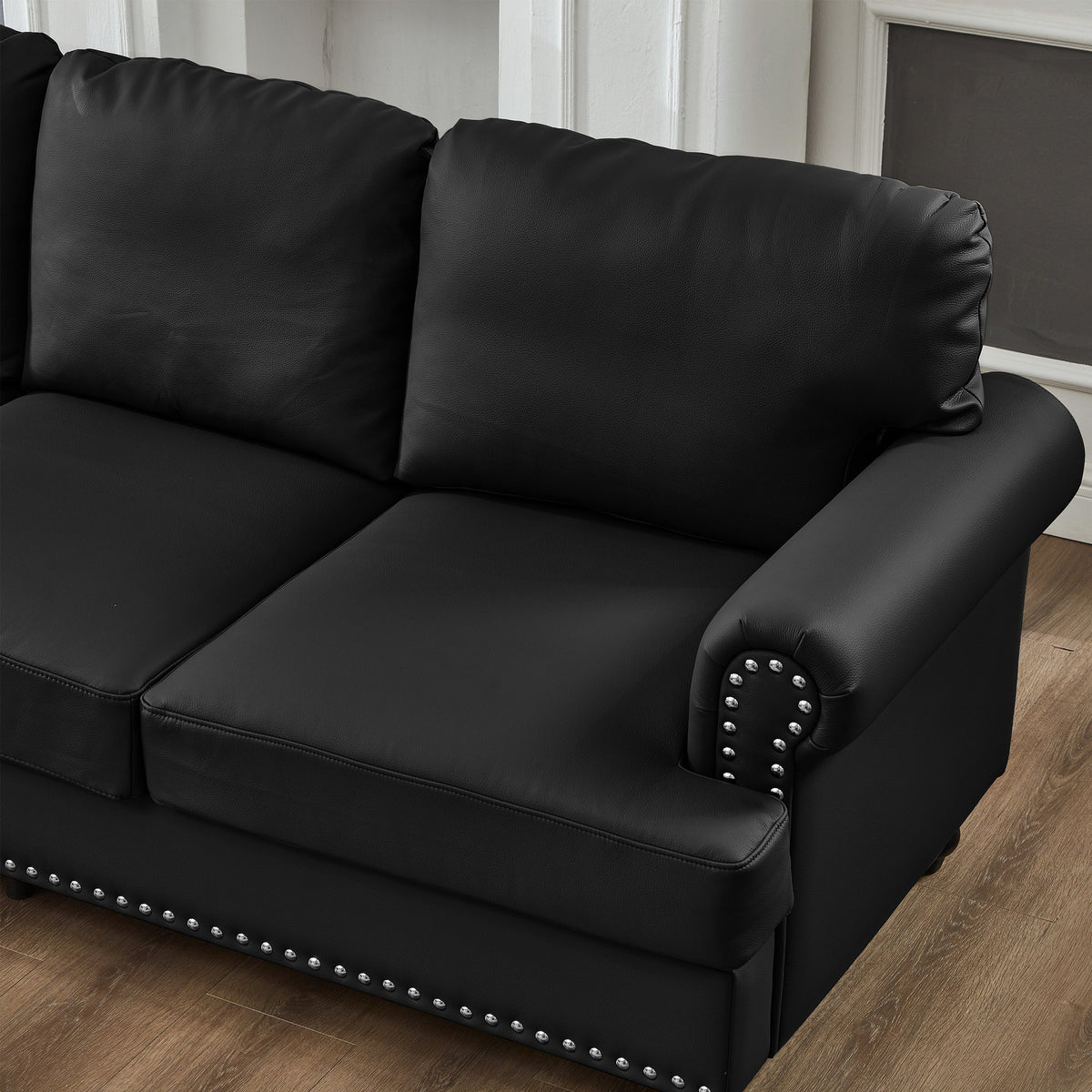 83" Modern Classic Design Leather Sofa