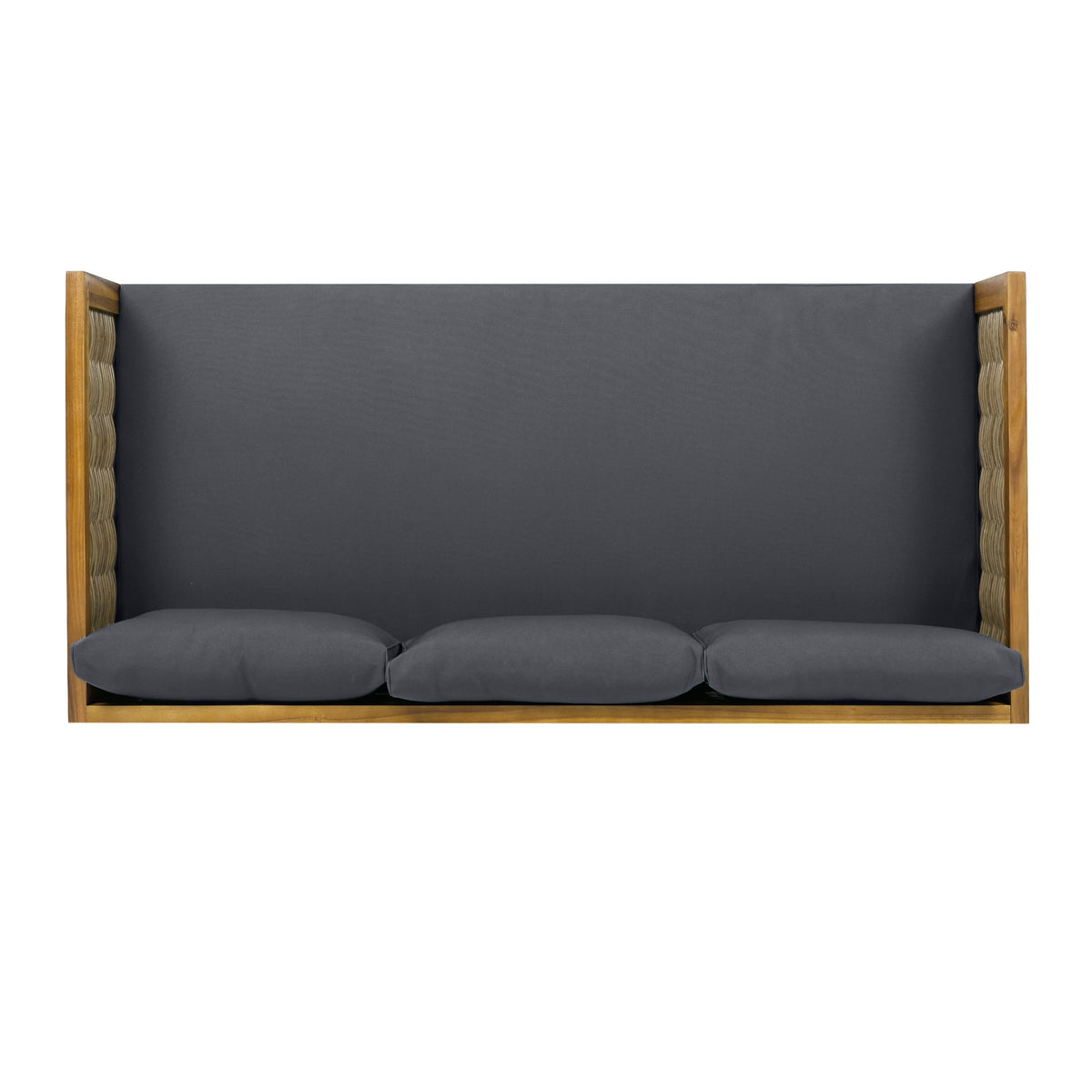 Claremont 3 Seater Daybed With Rattan Arms (Dark)